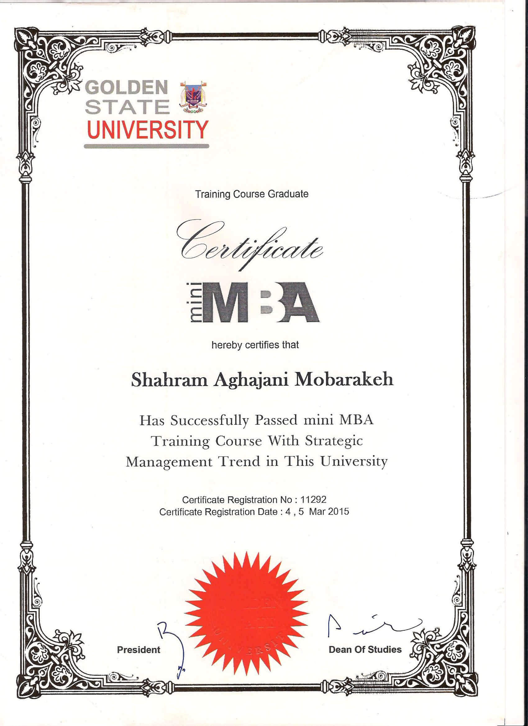 گواهینامه MBA
